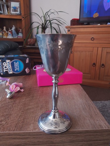 Vintage silver plated goblet - vintage,