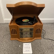 Steepletone Vintage Wooden 4 In 1 Radio Cassette Cd Record Player - Model 2055