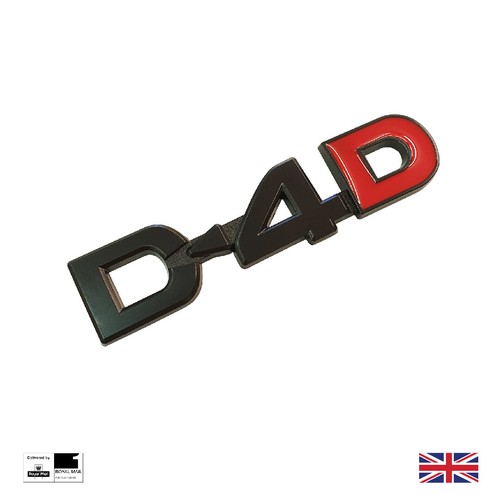 Matt black d4d boot badge - black, for