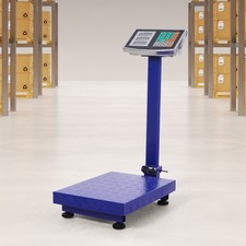 Blue Electronic Platform Scale,Digital Floor Heavy Duty Folding Post 3000kg NEW