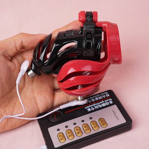 Plastic electric chastity - plastic,