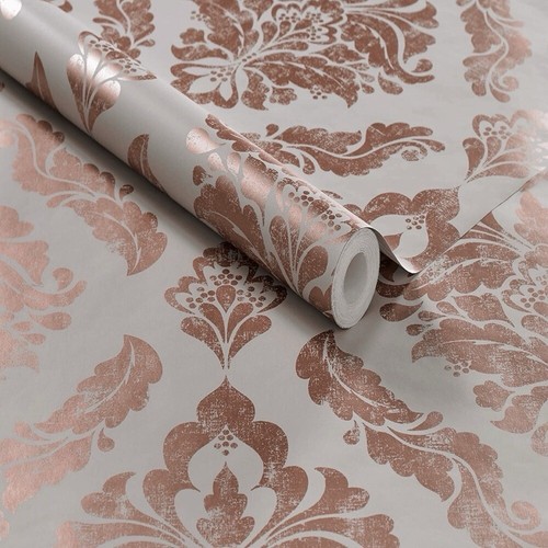 Super fresco rose gold - gold, damask