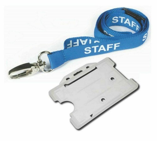 Staff neck lanyard blue - staff, id