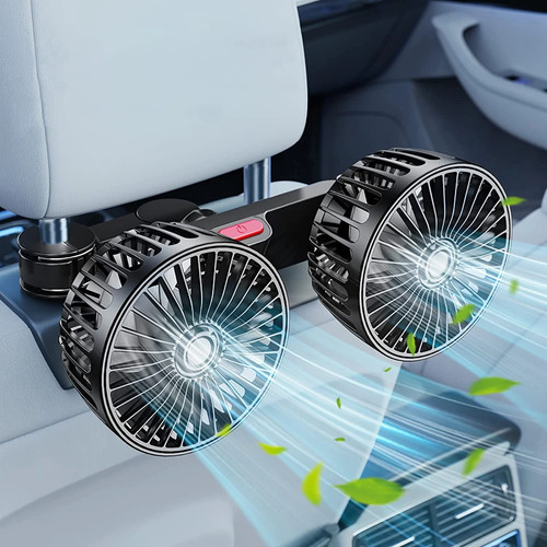 Dual head car fan usb - car,
