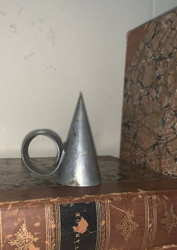 Antique tinsmith witch hat - tinsmith, hat"