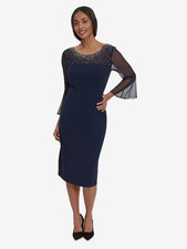 Gina Bacconi Beaded Neckline