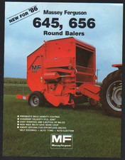 New For '86, Massey Ferguson 645 and 656 Round Balers Brochure Leaflet