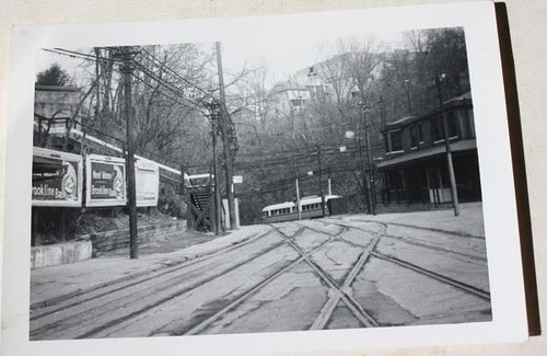 Trolley street car tracks - trolley, on