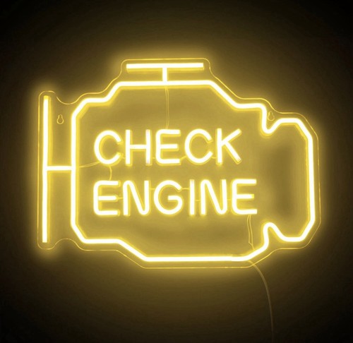 Check engine usb neon - engine, sign