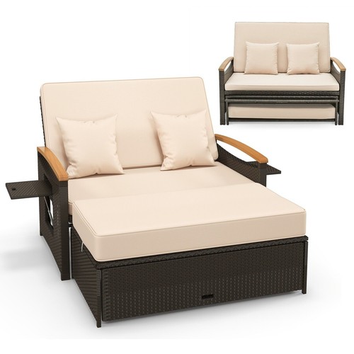 Outdoor wicker daybed - wicker,