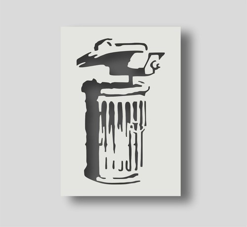 Banksy cctv camera dustbin - camera,