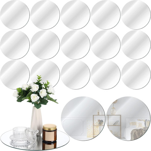 Pcs round glass mirrors - round,