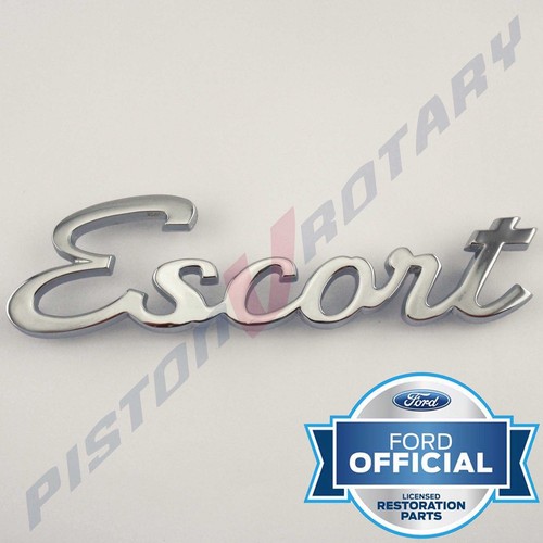 Escort boot badge - badge, chrome