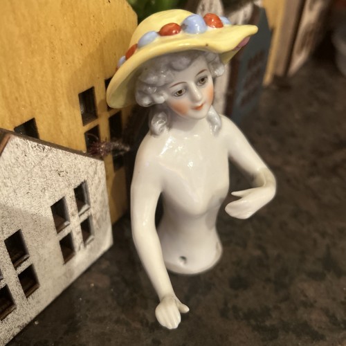 Antique porcelain half - porcelain, doll