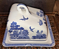 Big Blue White Cheese Butter Dish Blakeney Victoria Ironstone EMPIRE WARE Willow