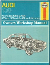 AUDI 100 ( C1 SERIES ) SALOON & COUPE S (1969-74) WORKSHOP MANUAL *HARDBACK*