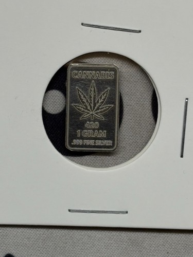 1gram 999 silver ganja 420 - 1gram, .999
