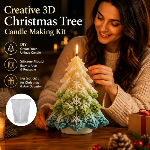 Christmas tree candle - 3d,