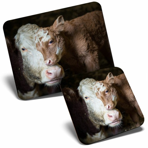 Mouse mat coaster set cow - mouse, &