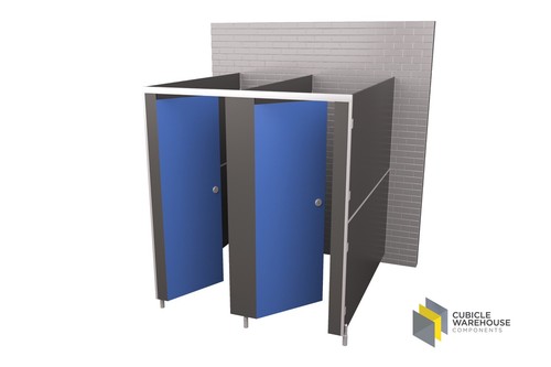 Double island toilet cubicle - island,