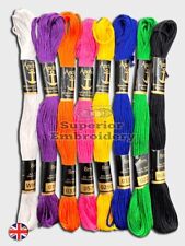 Pack of 8 Anchor Floss Cross Stitch Embroidery Skeins Colour 100% Cotton Threads
