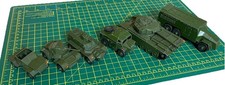 Dinky Toys Vintage Die Cast Military Vehicles Tanks Armoured Cars Lot of 6 1950s