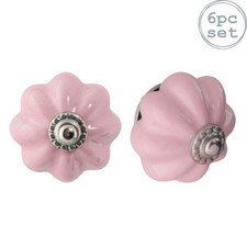 6x Floral Ceramic Cabinet