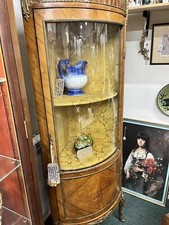 Antique Quality Walnut Corner Display Cabinet/stunning/quality/regal VGC 