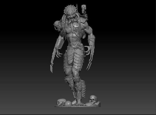 Predator sculpture statue - sculpture,
