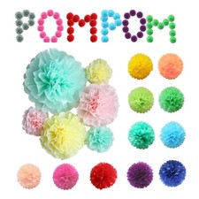 Tissue Paper Pompoms Pom Poms