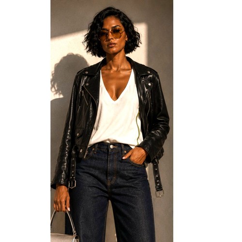 Zara faux leather asymmetric - faux,