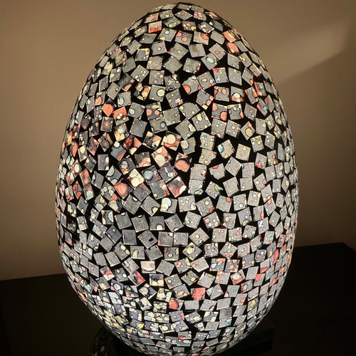 Mosaic egg table lamp - mosaic,