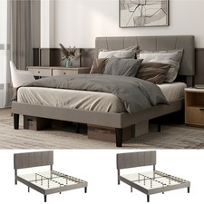 Velvet Bed Frame with 5-Level