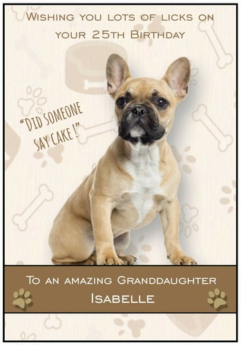 Personalised frenchie licks - frenchie,