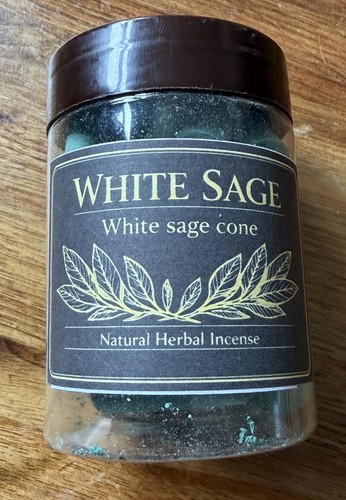 White sage incense cones - white,
