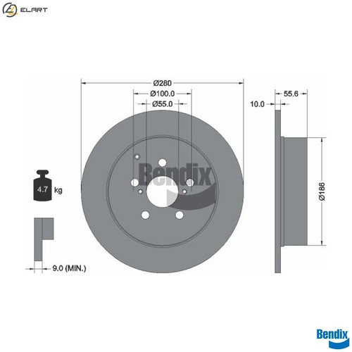 Brake disc bds1648 - 2x,