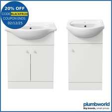 Bathroom Basin Sink Vanity Unit Single Tap Hole Floor Standing 450mm 550mm 650mm