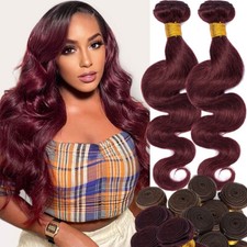 100% Real Virgin Human Hair Extensions Weave Weft Bundles Water-Deep-Loose Wavy