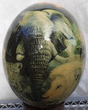 Decorated Ostrich Egg