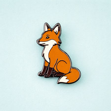 Fox Enamel Pin Badge Animal