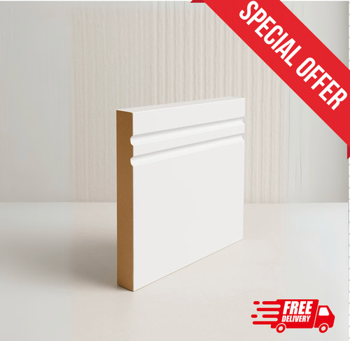 Two groove mdf skirting board - two,