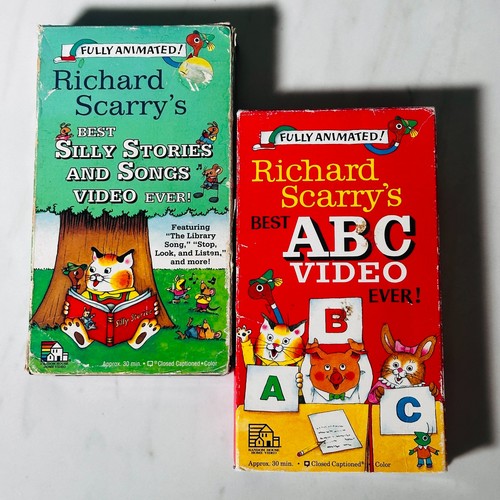 Richard scarry vhs lot - -,