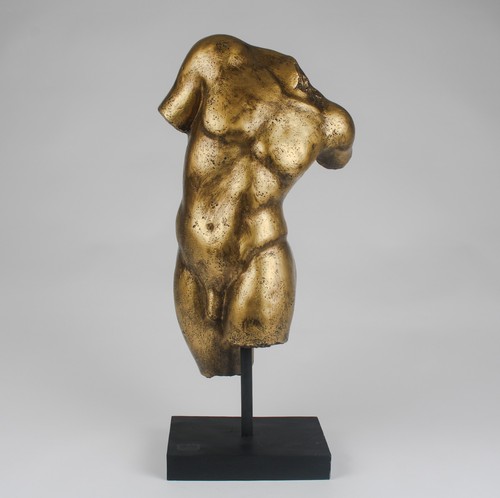 Art deco gold male - male, torso
