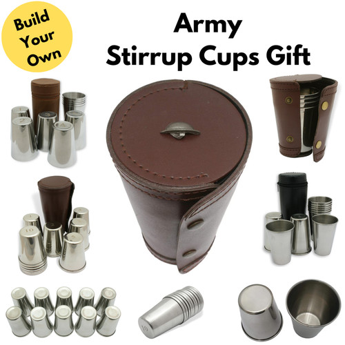 Army numbered stirrup cups - numbered,