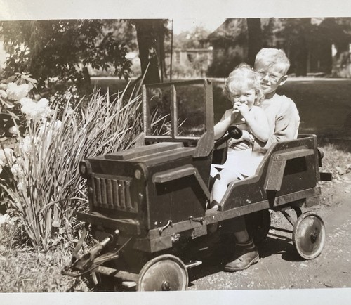 Vintage jeep pedal car two - &,