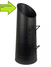 Heavy Duty Anthracite 23" Coal Hod,Bucket Scuttle Black