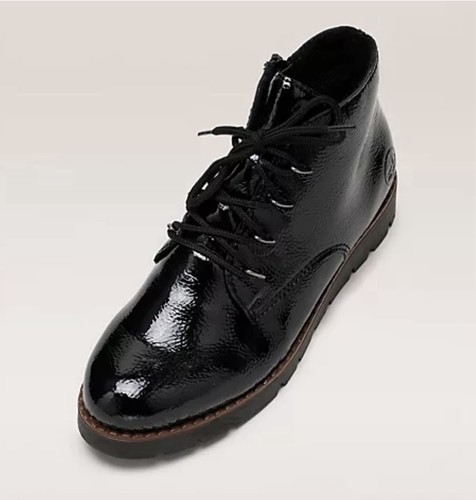 Rieker patent wedge boot - wedge,