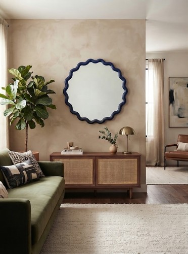 Round wavy edges style wall - edges,