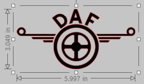 Daf wheel logo sticker - daf,