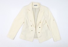 Michaela Louisa Women's Ivory Blazer, Size 12, Double-Breasted